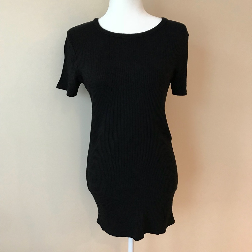 Brandy Melville black ribbed t-shirt dress